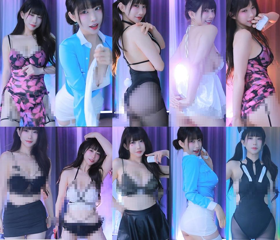 格蕾颖Sooplive 11月精选舞蹈,蓝紫直播间里的11段节奏记录