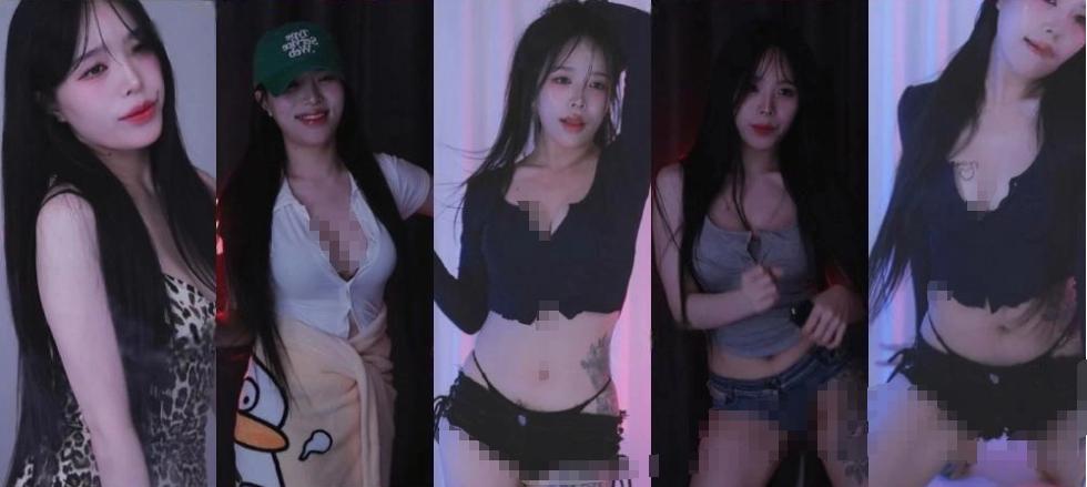 이을이♡ ning04027在Sooplive的15段舞蹈剪辑,粉紫直播灯下的轻快记录