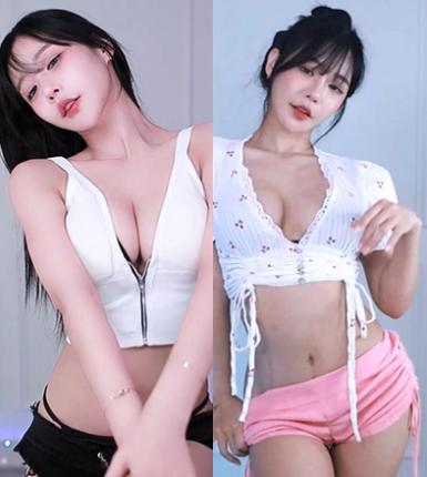 韩璐4月Sooplive直播舞蹈回看,柔光镜头里的韩系节奏感