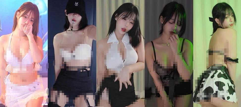 韩璐하루 Sooplive舞蹈剪辑,40段彩色灯光直播片段