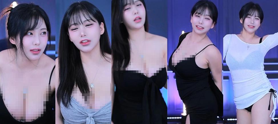 智贤2025年7月Sooplive舞蹈片段,蓝紫直播间里的轻快节奏感