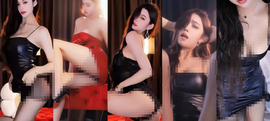 长腿兮兮虎牙直播定制舞蹈,5段黑红夜色镜头很有记忆点