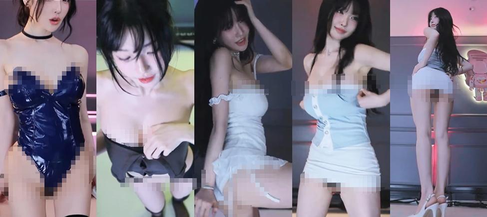 果汁世妍这42段Sooplive热舞,蓝色亮面装和舞台灯带很有辨识度