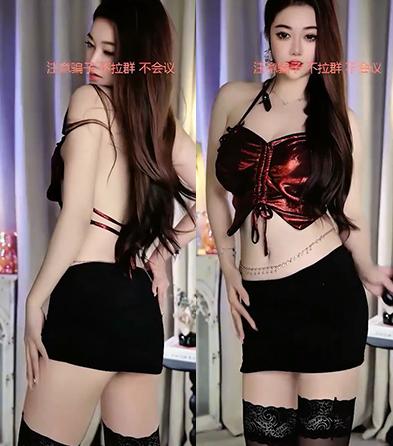 小美baby花椒点播舞蹈,4分43秒红黑造型短舞节奏很满