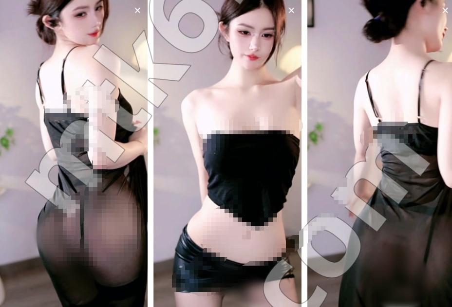 VV星球汐允吖黑纱造型舞蹈合集，暖光房间里的近景表现