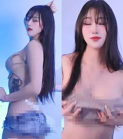 PandaTV ujjuluv精选舞蹈剪辑，牛仔短裤和制服风镜头很有韩系直播感