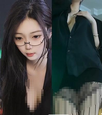 虎牙直播UU付费定制热舞,2段黑色睡裙穿搭近景很抓眼