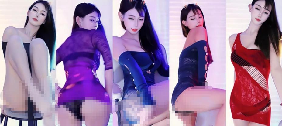 蛋挞乐嗨直播精选舞蹈,9段包臀裙和红黑造型很抓眼