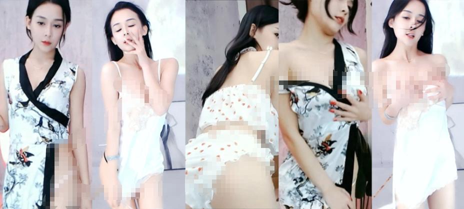 虎牙主播李飘飘三段付费定制热舞,浅色穿搭更显眼