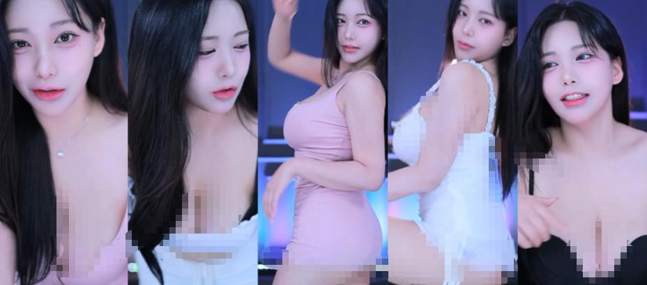智贤지현잉Sooplive 10月舞蹈剪辑,44段贴身穿搭和蓝紫近景很抓眼