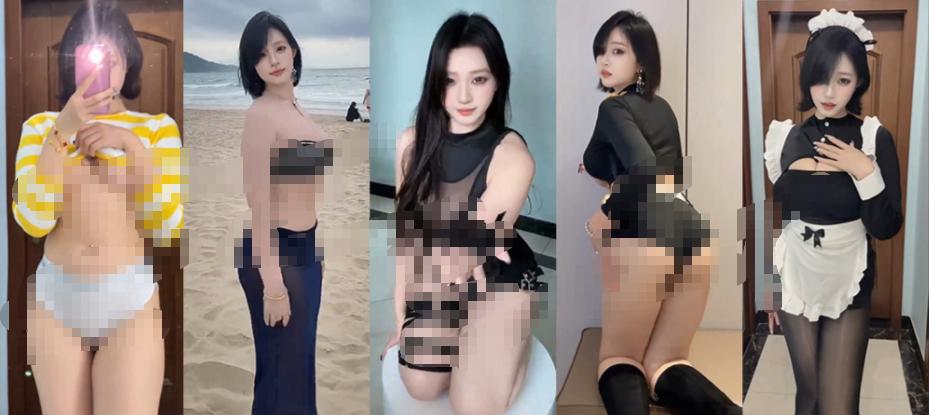 抖音鹅鹅定制舞蹈,16段短发好身材穿搭镜头很抓眼