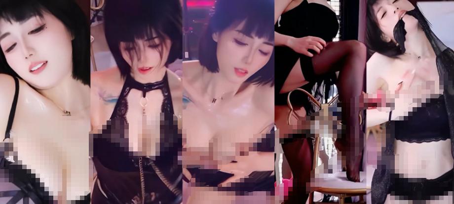 斗鱼小橘奈3段直播舞蹈剪辑,黑色蕾丝和丝袜镜头很直给