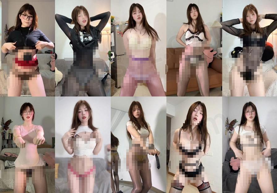 抖音甜子兔哟/妮妮妈7月定制舞蹈,瑜伽裤与居家换装镜头都很直观
