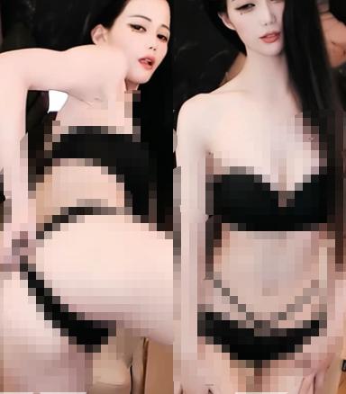 虎牙迪思思五段定制舞蹈,白衬衫与黑色造型串起不同段落