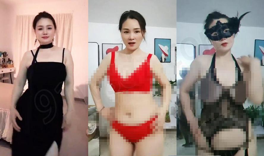快手微胖姐姐9段定制舞蹈,黑红造型轮换里的室内节奏