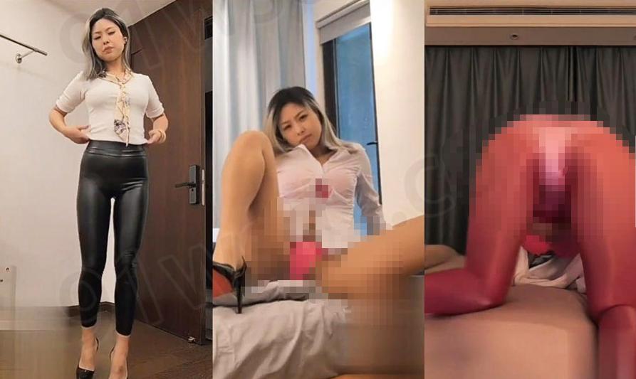 快手猫儿把九段舞蹈都交给低机位,皮裙与白衬衫轮流出场