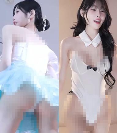 Sooplive海恩woohankyung 20段热舞,短裙背身和白色造型先撑住画面