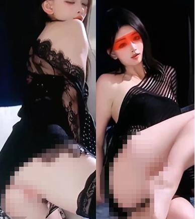 来秀椿儿3段整活舞蹈剪辑,黑色造型带出戏剧化镜头