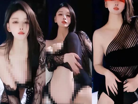 来秀椿儿3段整活舞蹈剪辑,黑色造型带出戏剧化镜头