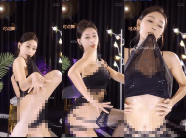 乐嗨主播茴香11段舞蹈,黑色舞台造型衬出利落节拍