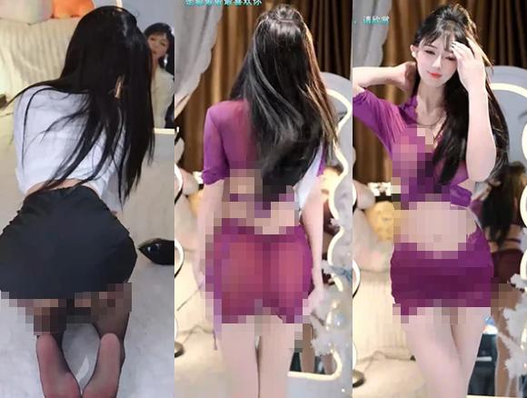 来秀福福30段直播舞蹈,明亮卧室场景里的多造型切换