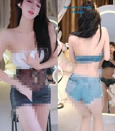 来秀福福30段直播舞蹈,明亮卧室场景里的多造型切换