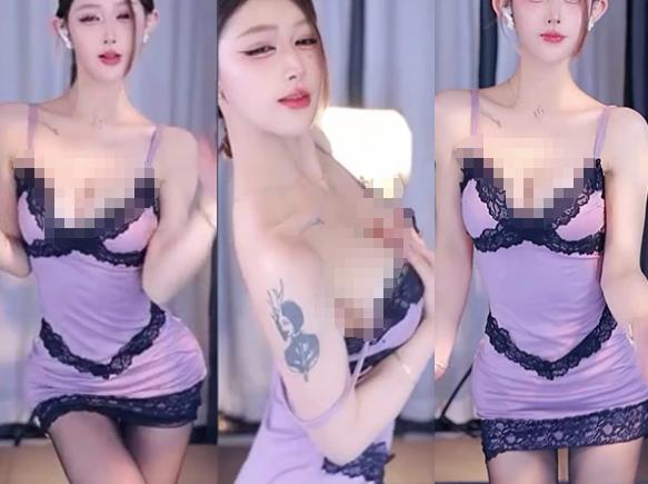 VV星球希希子热舞合集四,淡紫与深蓝映出不同室内氛围