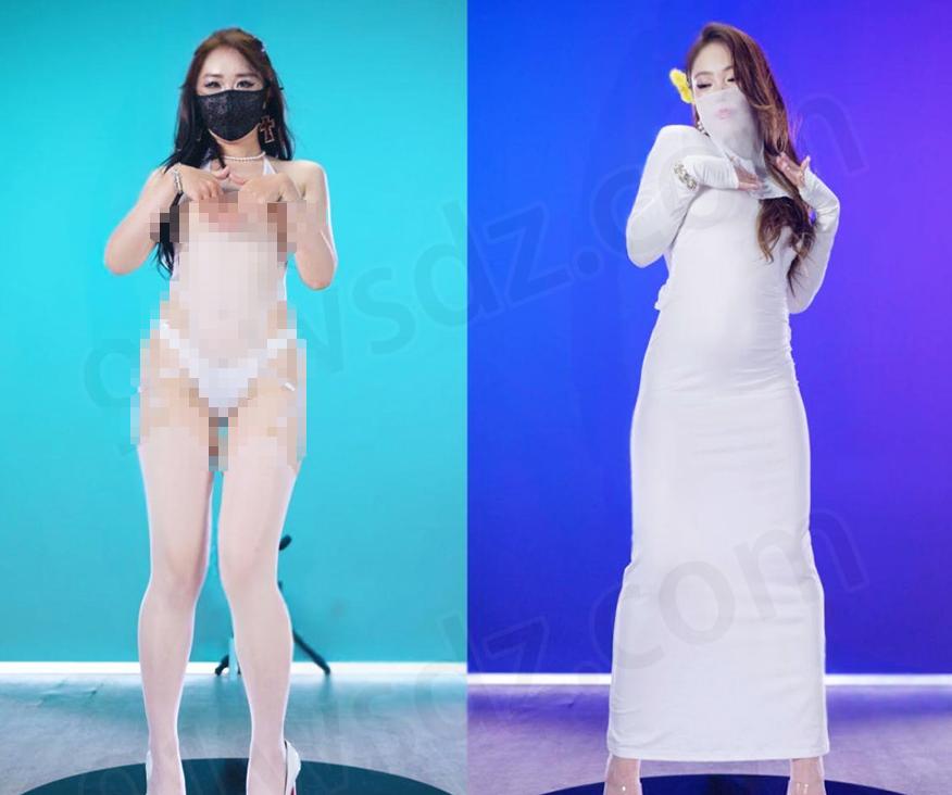 绝对舞力Patreon9月热舞合集,纯色舞台衬出白色舞姿