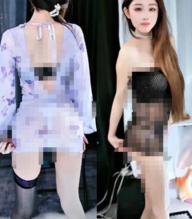 甜妹er的浅紫印花造型｜来秀主播舞蹈剪辑