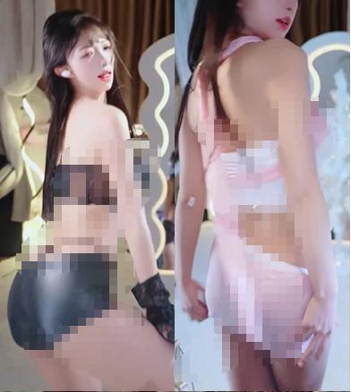 来秀主播福福舞蹈合集四，蓝白造型亮相