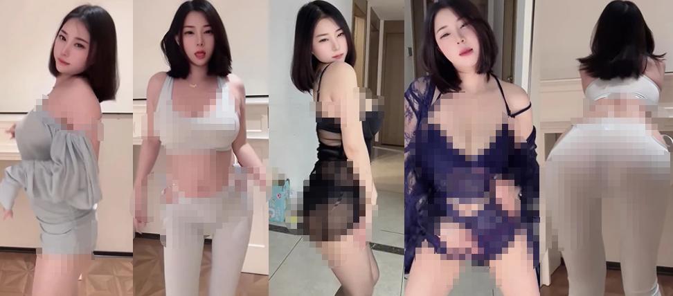 快手小奶球定制短视频合集，齐肩短发与灰裙出镜