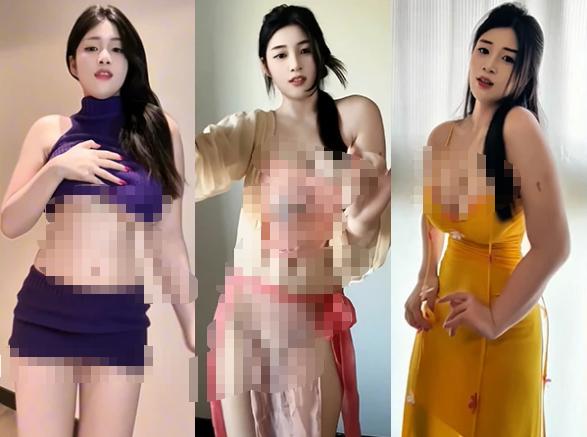 抖音小粉热舞合集：黄色花饰长裙与浅蓝短裙
